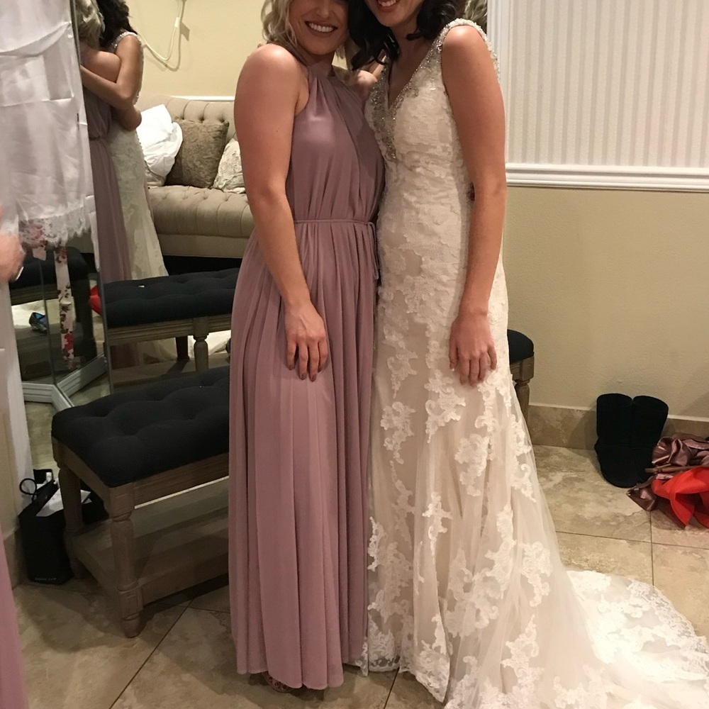 Dusty rose Womens formal dress, full length